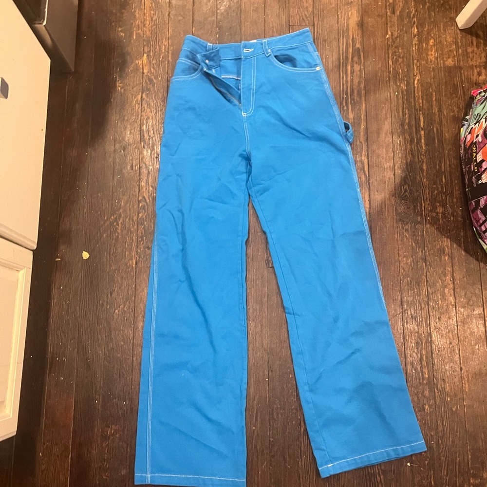 Princess Polly never been worn electric blue cargo pants